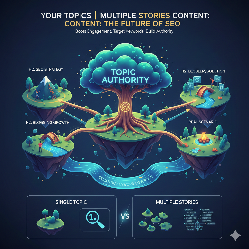 Your Topics | Multiple Stories Content Strategy: A Complete Guide for SEO, Blogging, and Multi-Topic Growth Your Topics | Multiple Stories Content Strategy: A Complete Guide for SEO, Blogging, and Multi-Topic Growth