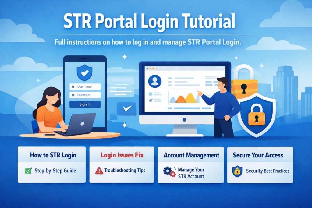 STR Portal Login Tutorial - Full instructions on how to log in and manage STR Portal Login.
