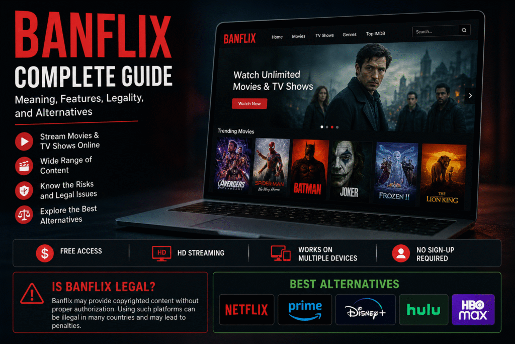 Banflix – Complete Guide, Meaning, Features, Legality, and Alternatives Banflix – Complete Guide, Meaning, Features, Legality, and Alternatives