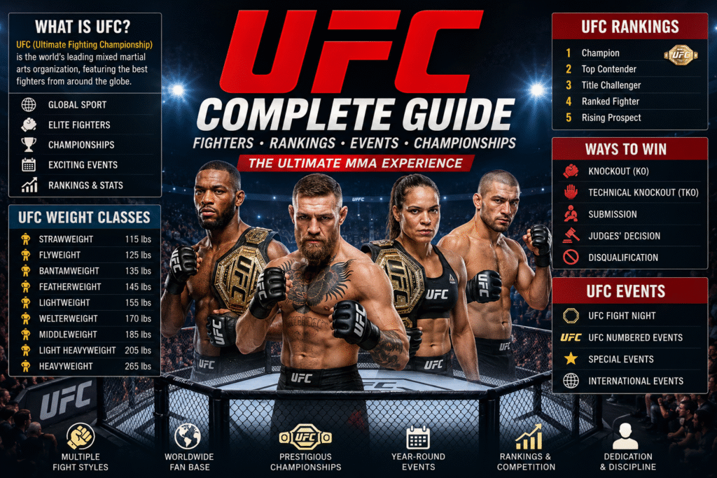 UFC Explained: Complete Guide to UFC Fighters, Rankings, Events, Championships, and Weight Classes